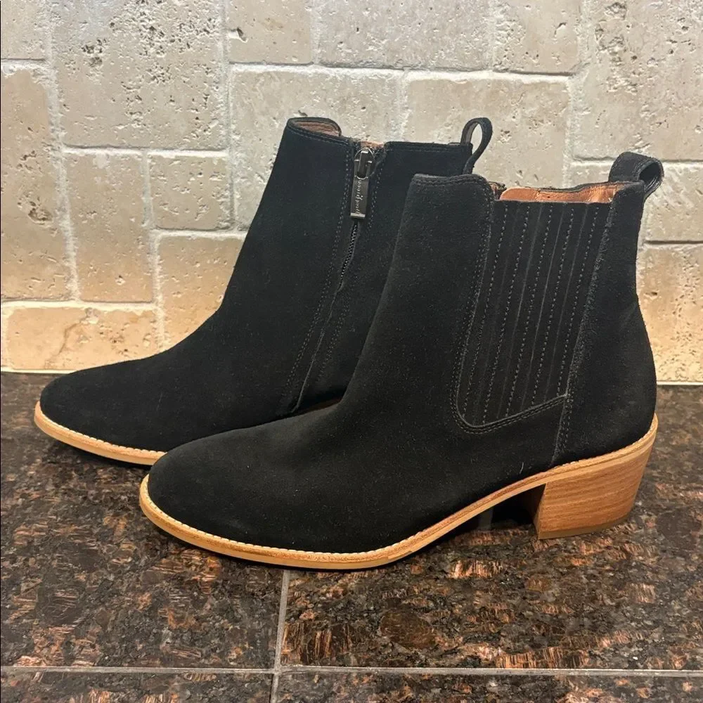 NWT PAUL GREEN Sante Bootie Soft Suede Zip Black $520